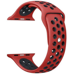 4wrist Silikonový řemínek pro Apple Watch - Červená/Černá 42/44 mm