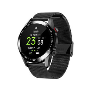 Wotchi Smartwatch WO21BCKS - Black Steel Mesh