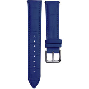 4wrist Kožený řemínek s krokodýlím vzorem - Modrý 22 mm