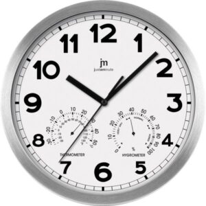 Lowell Nástěnné hodiny s teploměrem a vlhkoměrem 14931B