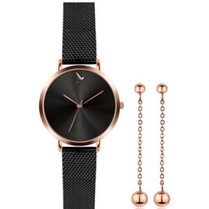 Emily Westwood Bermagui Black Rose Gold Set EWS083