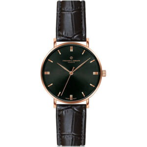 Frederic Graff Gasherbrum Black Croco Leather Strap Watch FBY-B009R