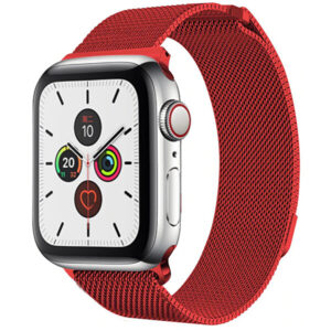 4wrist Ocelový milánský tah pro Apple Watch - Červený 42/44/45 mm - SLEVA