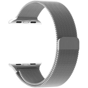4wrist Ocelový milánský tah pro Apple Watch - Stříbrný 42/44/45 mm