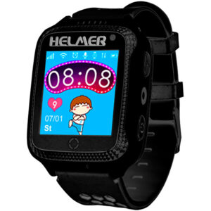 Helmer Chytré dotykové hodinky s GPS lokátorem a fotoaparátem - LK 707 černé